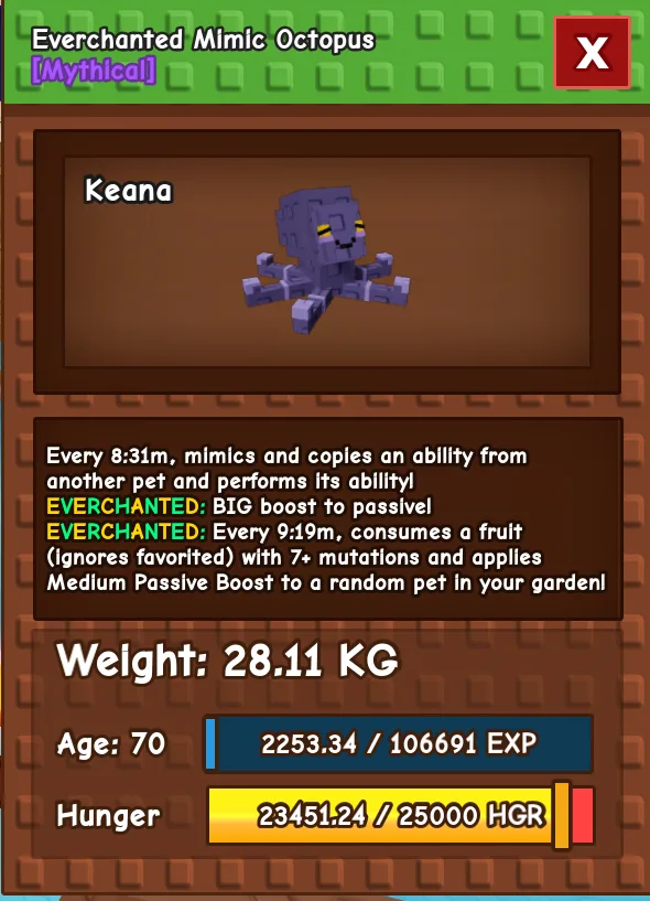 Enchanted Mimic Octops 28 KG Check Pic
