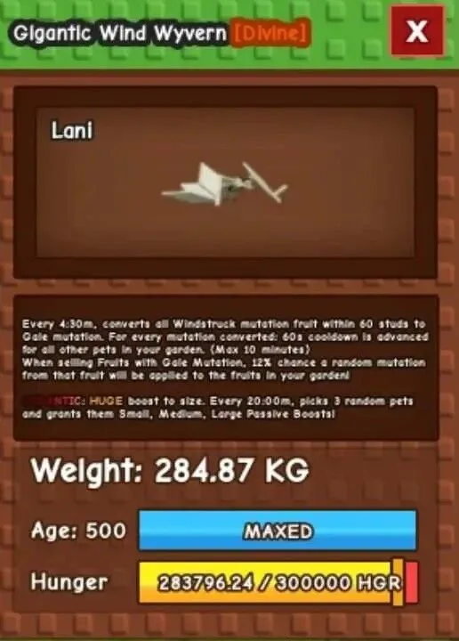 WIND WYVERN (60-61KG / 280KG+) FAST DELIVERY