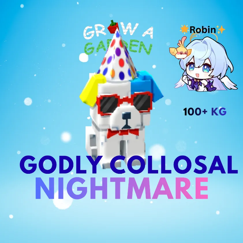 Godly Collosal Nightmare Celebration Puppy - 100+KG - Grow a Garden — Account account