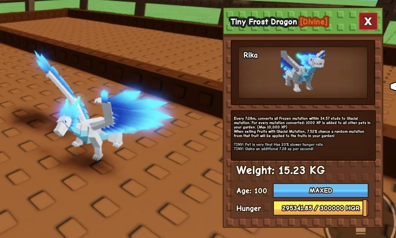 TINY Frost Dragon - 15.23 KG (Age 100)