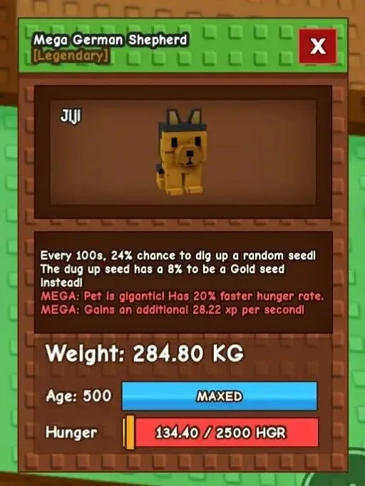 GERMAN SHEPHERD 60-61KG / 280KG FAST DELIVERY
