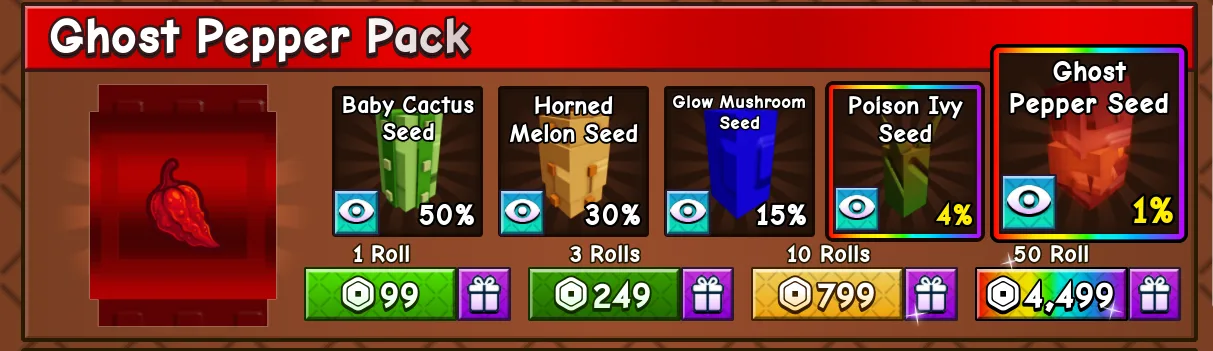 Ghost Pepper Pack 3 Roll 249R — Account account
