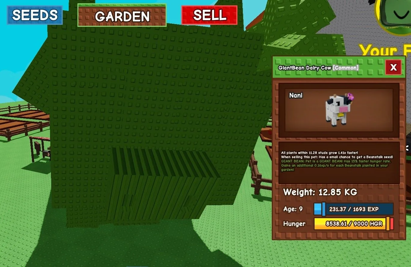 HUGE/GIANT/TITAN DAIRY COW 75 KG WHEN MAX GIANT BEAN - GROW A GARDEN ROBLOX - CHEAP AND FAST DELIVERY — Account account