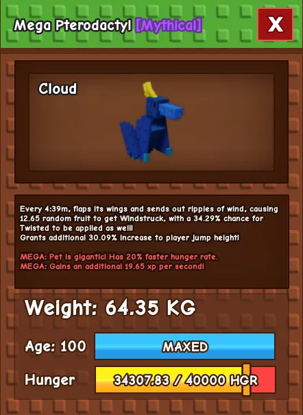 Rare Huge mega pterodactyl 64KG age 100 SUPER FAST DELIVERY AND AFFORDABLE — Account account