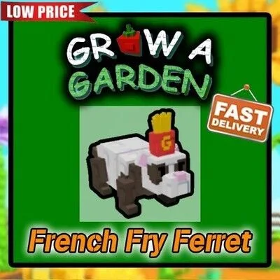HUGE FRENCH FRY FERRET! 60-61+ KG AGE 100 MAX PASSIVE NO TOY! SUPER BIG!! (Reference Pic) Grow a Garden Fast Delivery! (FOR BOOSTING)