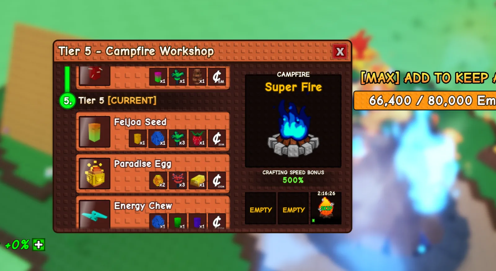 Campfire event Super fire — Account account