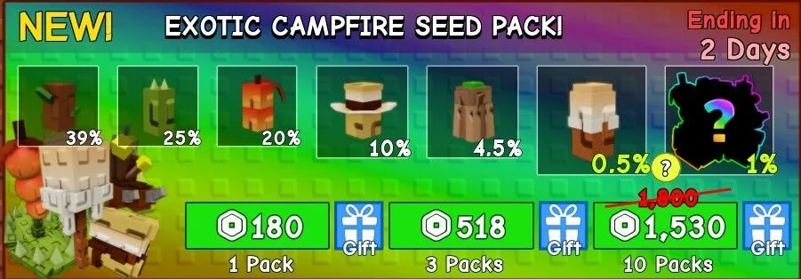 3x Exotic Campfire Seed Pack