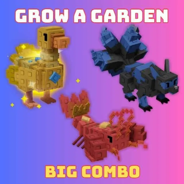 GOLDEN GOOSE + CORRUPTED KITSUNE + LOBSTER THERMIDOR + 3 IN 1 COMBO GROW A GARDEN INSTANT FAST DELIVERY