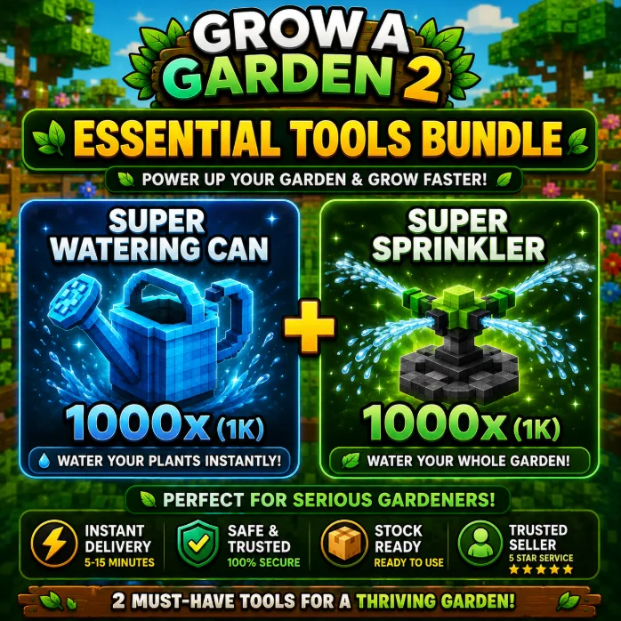 1000x Super Watering Can (1K) + 1000x Super Sprinkler (1K) + 2k pcs bundle Grow a Garden 2 Mega Tools Bundle