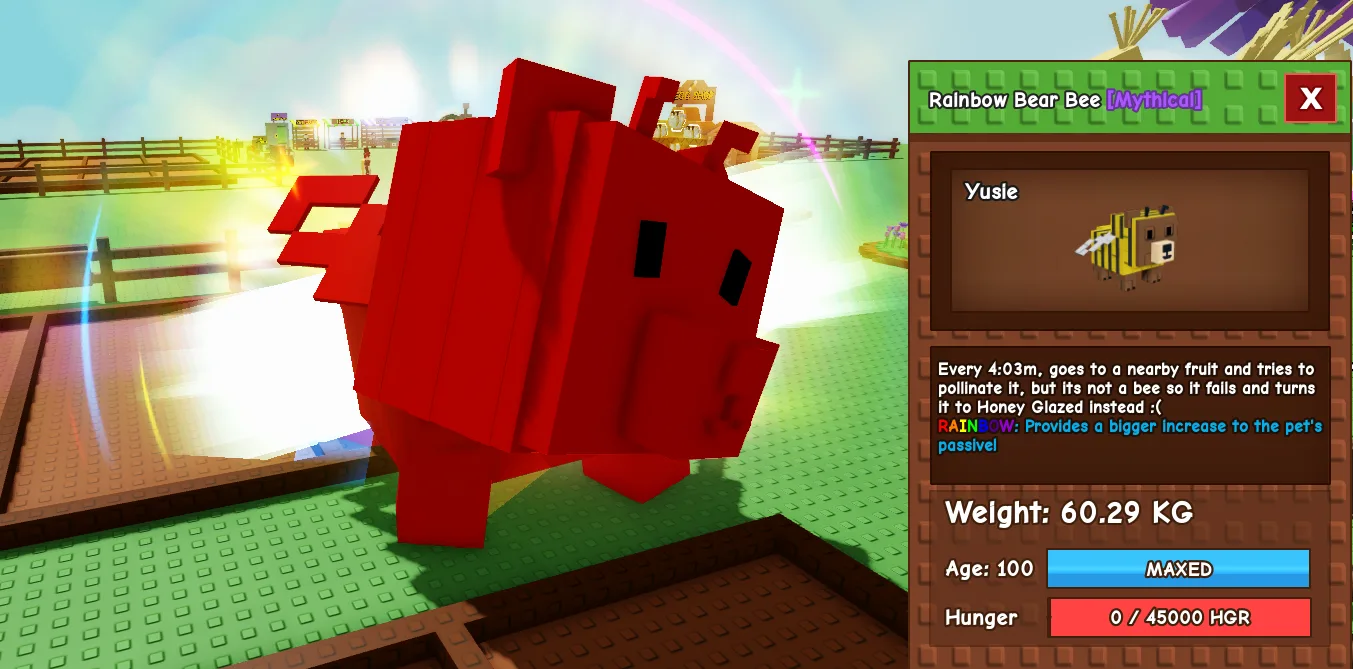 60kg+ Rainbow Bear Bee — Account account