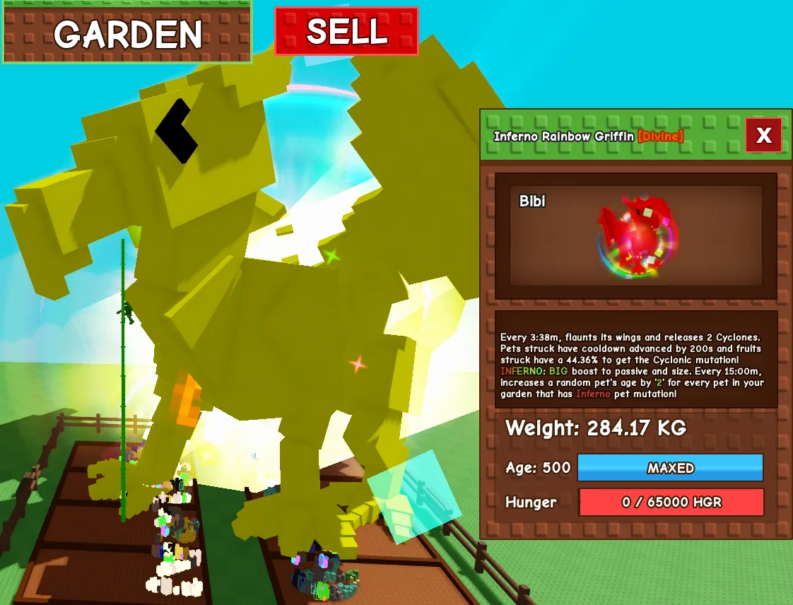 Rare KG Huge Rainbow Hatch Griffin 284Kg+ Age 500 Inferno RBH PET — Account account