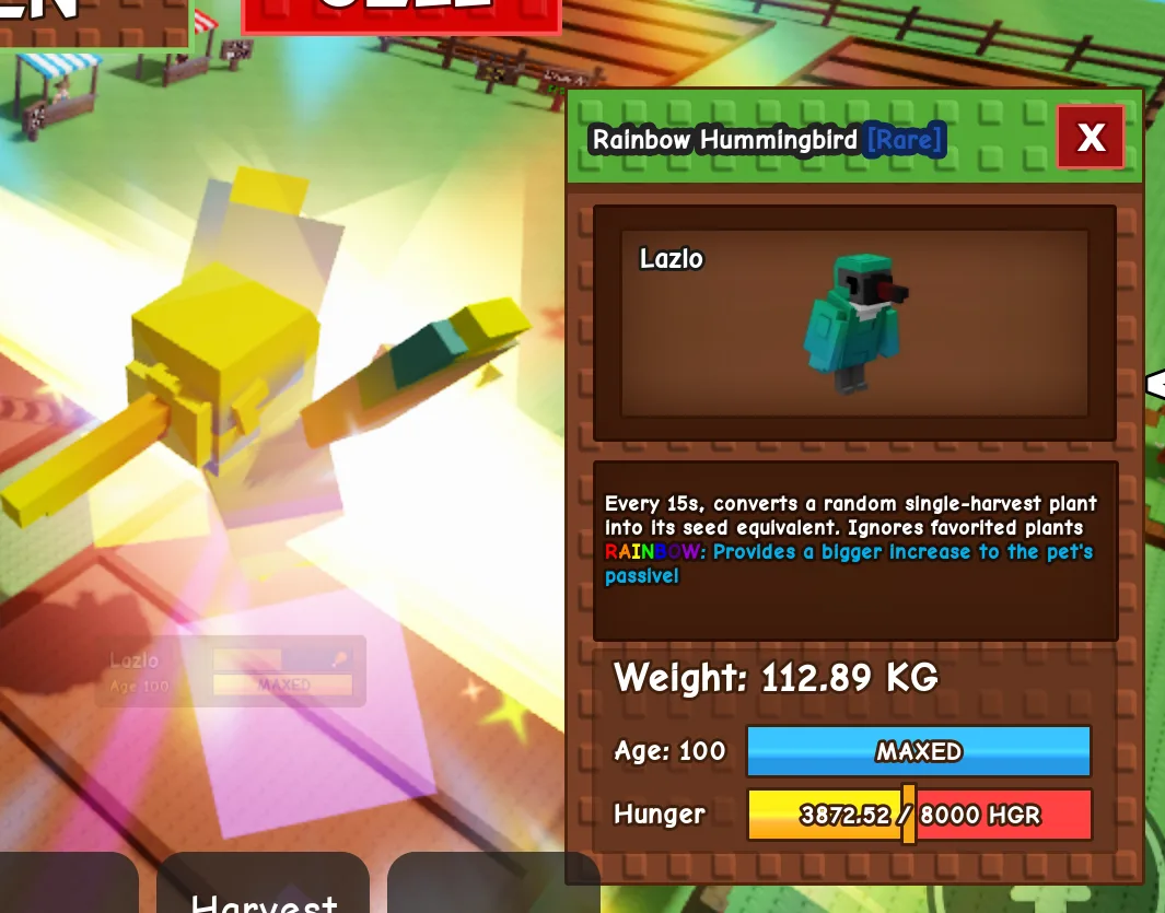 Rainbow Colossal Titanic Humming Bird 112kg+ Age 100 15s CD — Account account