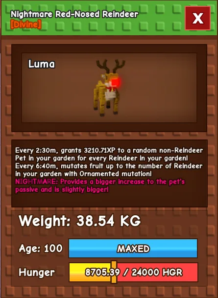 Nightmare Semi Huge Red Nosed Reindeer 38.54KG — Account account