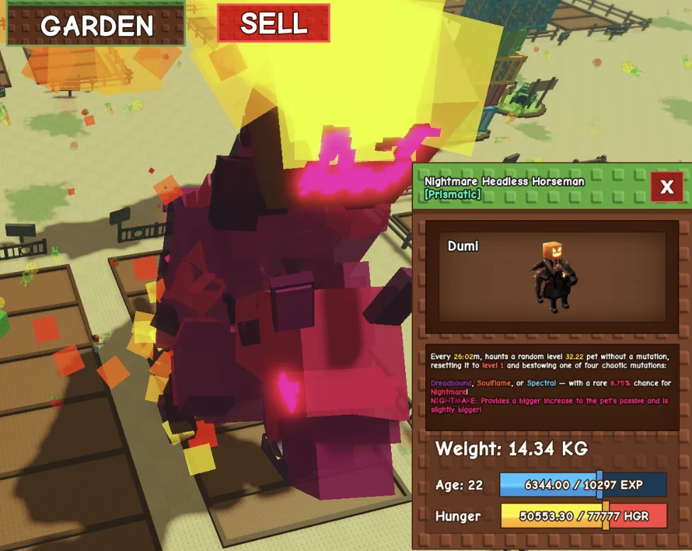 Huge Nightmare Headless Horseman 49+ kg when its max