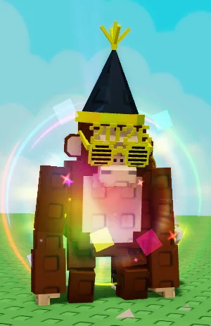 Rainbow New Year's Chimp