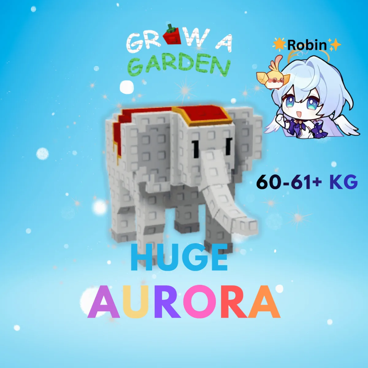 Aurora Huge Carnival Elephant - 60-61+ KG - Grow a Garden — Account account