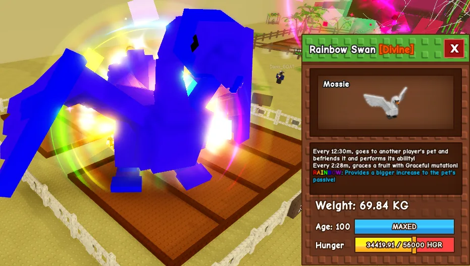 Rainbow Titanic Huge Swan 69Kg+ Age 100 Titan Visual