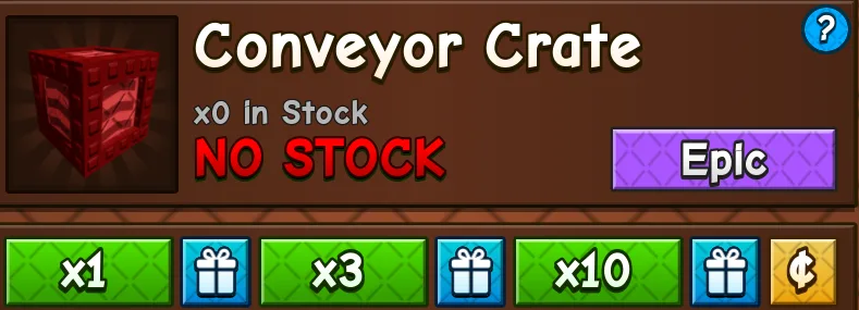 10x Conveyor Crate