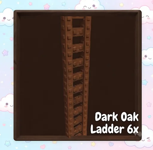 Dark oak ladder 6x