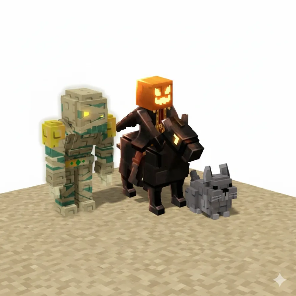 MUMMY + HEADLESS HORSEMAN + CHINCHILLA 3 IN 1 COMBO GROW A GARDEN INSTANT FAST DELIVERY