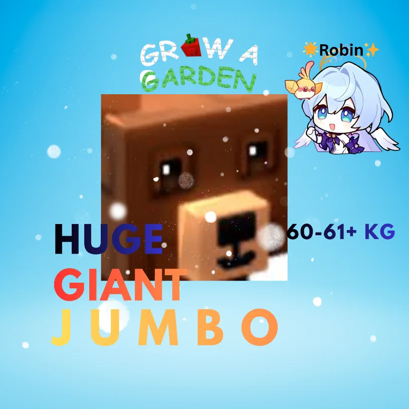 HUGE JUMBO GIANT Grizzly Bear - 60-61+KG - 1 Garden Visual - Grow a Garden — Account account