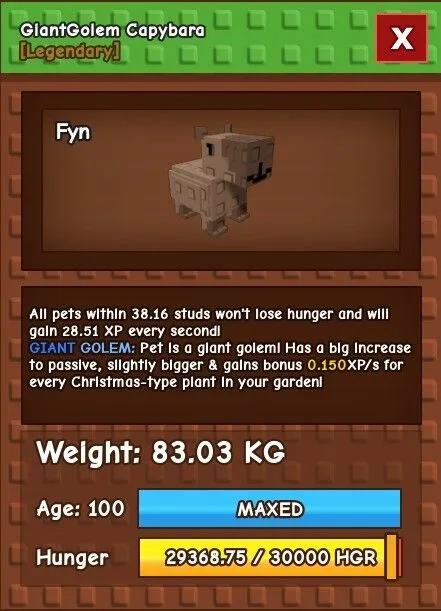 83KG GIANTGOLEM CAPYBARA — Account account