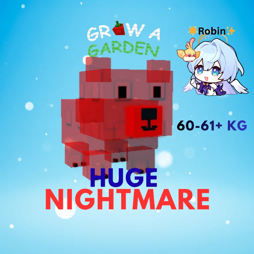 HUGE Nightmare Gummy Bear - 60-61+KG - Free Change to JUMBO - Grow a Garden — Account account