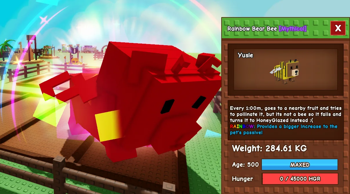 284.61kg Rainbow Bear Bee