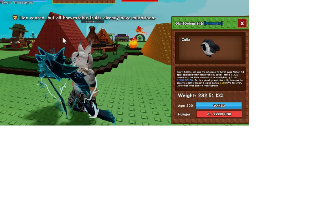 TITANIC HUGE GIANT GIANTGOLEM BIRB (GIANTGOLEM MUTATION) 282.51KG 500 AGE // 6.93kg BASED // CLEAN // CHEAP // RUSH // RARE