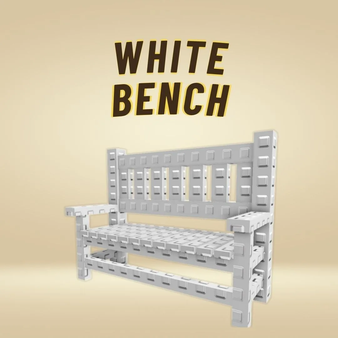White Bench INSTANT DELIVERY - Grow a Garden 2