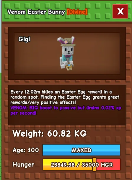 60kg+ VENOM EASTER Bunny super handsome