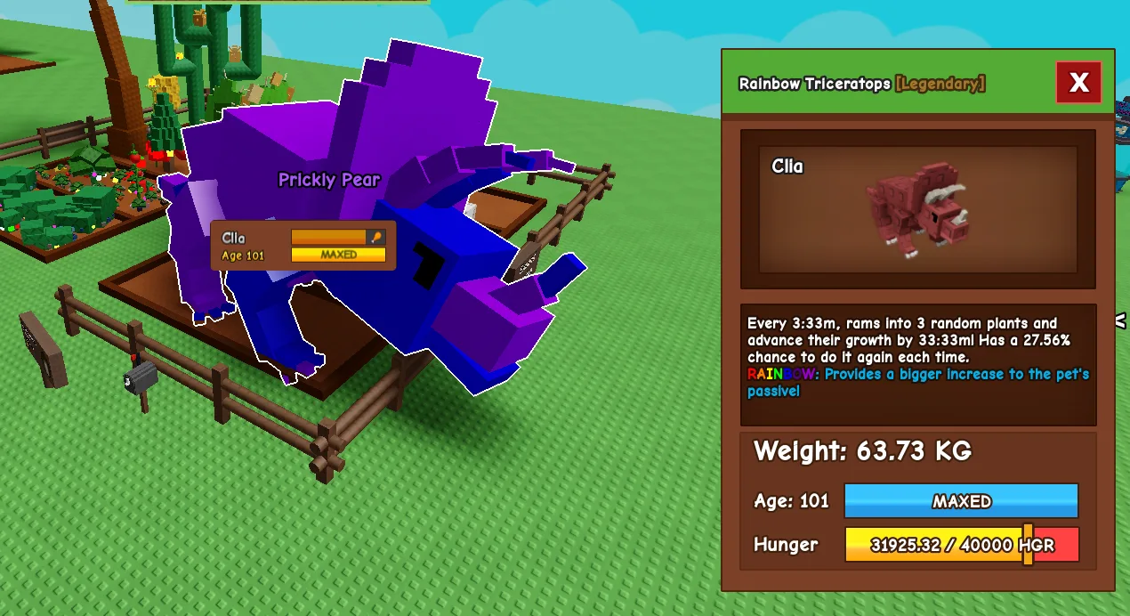 60kg+ RAINBOW TRICERATOPS super handsome