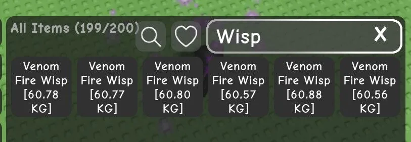 Fire wisp : kg 60+ // age 100 // venom — Account account