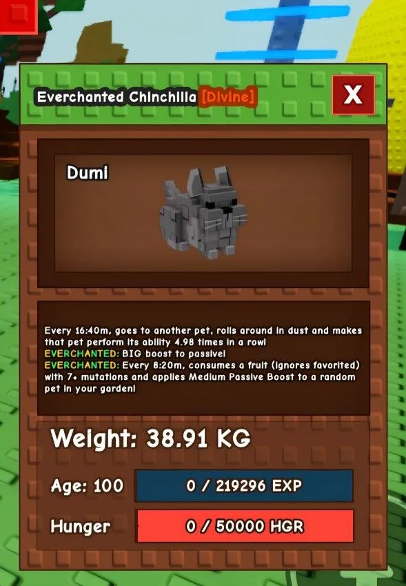 Everchanted Chinchilla (38KG LEVEL100)