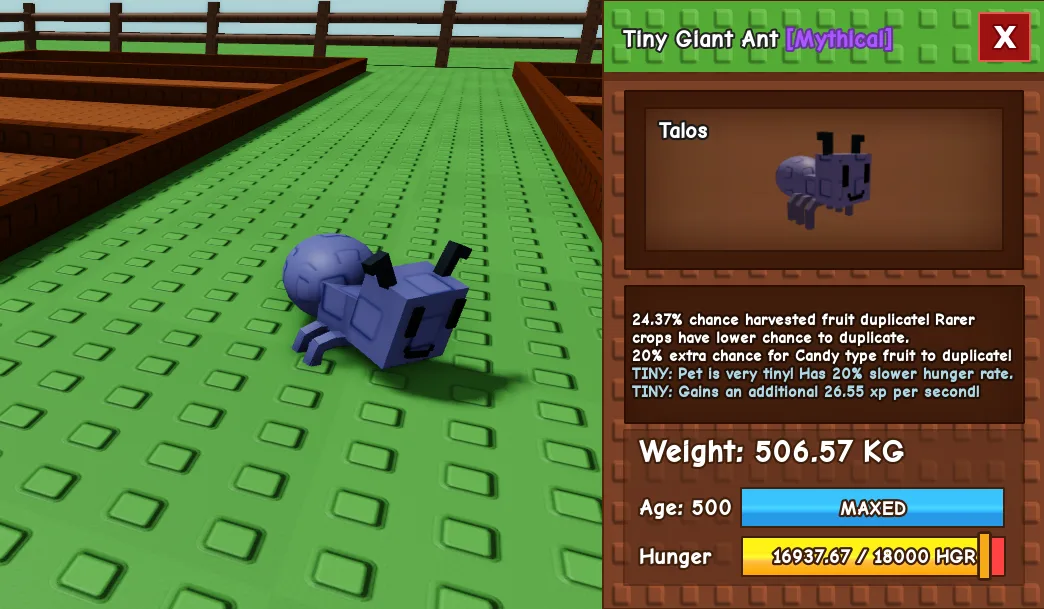 506.57kg Godly Tiny Giant Ant