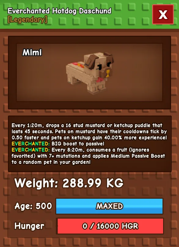 HUGE HOTDOG DASCHUND NM / VENOM / EVER 280KG+ AGE 500