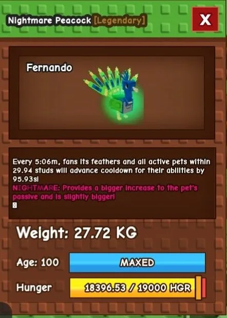 NIGHTMARE PEACOCK...! — Account account
