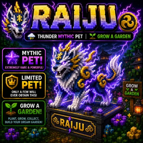 Raiju Thunder Mythic Pet Grow a Garden — Account account
