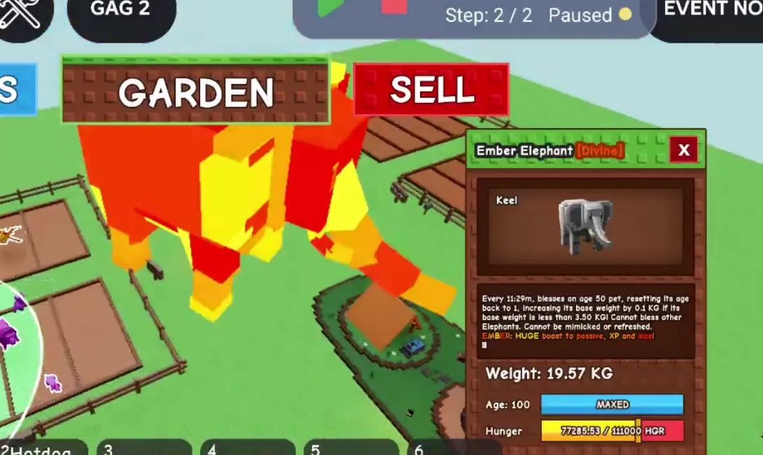 19.57kg Ember Elephant super handsome and rare.. max capped at 3.5kg boosting