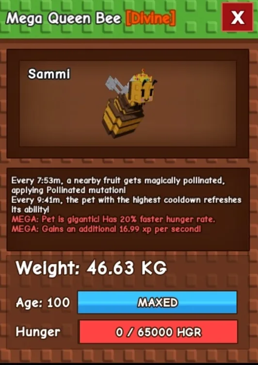 Mega Queen Bee Huge Queen Bee 46+KG with Mega mutation !