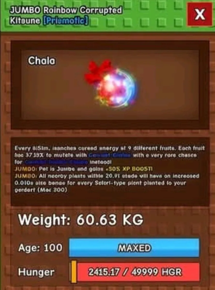 RAINBOW CORRUPTED KITSUNE (RBH CKIT 60-61KG) FAST DELIVERY — Account account