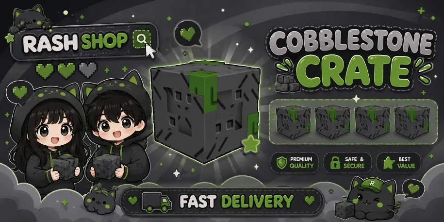 Cobblestone Crate Cheap Fast Delivery (Rare)
