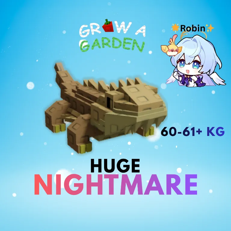 HUGE Nightmare Bearded Dragon - 60-61+KG - Grow a Garden — Account account