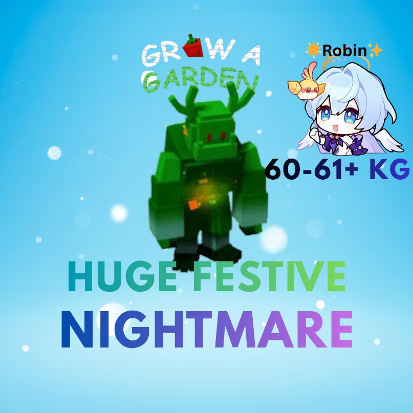 HUGE Nightmare Festive Hatch Yeti - Festive Yeti -60-61+KG - Grow a Garden — Account account