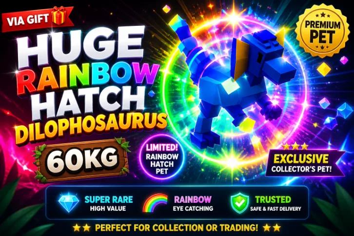 RAINBOW HATCH / HATCHED DILOPHOSAURUS TITANIC HUGE 60KG/61KG ( NICE KG & CHEAPEST SELLER )