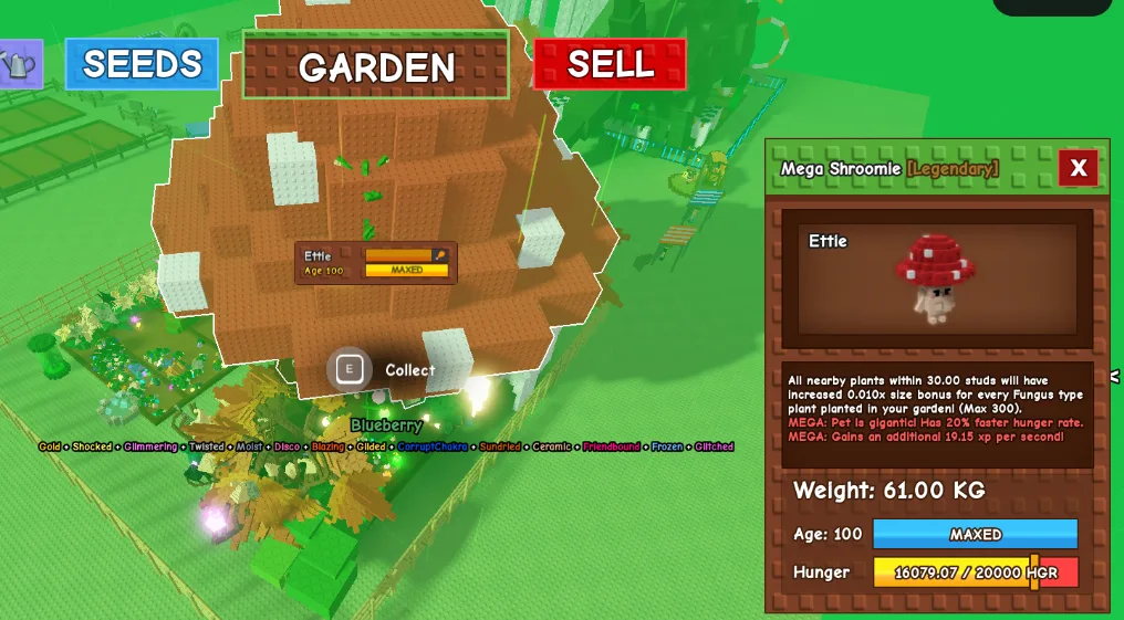 60KG+ MEGA SHROOMIE SUPER HANDSOME ( 60kg+ at level 100, can go to 280kg+ at level 500 max)
