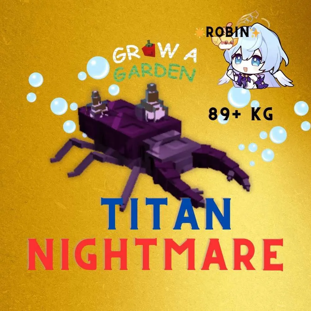 Titan Nightmare Amethyst Beetle - 89+KG - Max Age - Grow a Garden — Account account