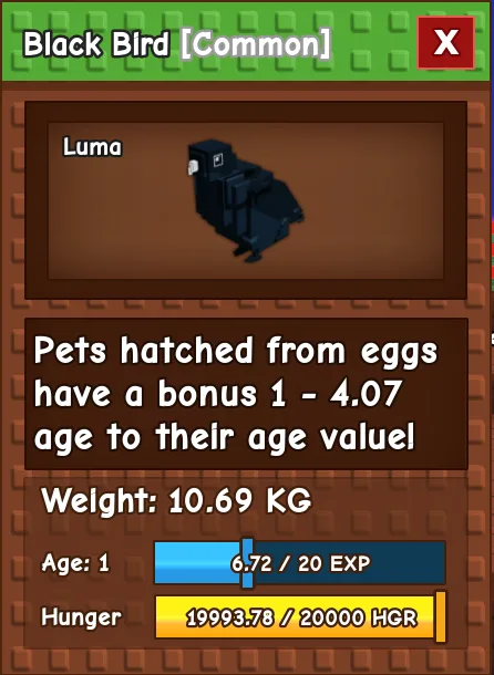 Godly Titanic Black Bird ( +10kg age 1 )