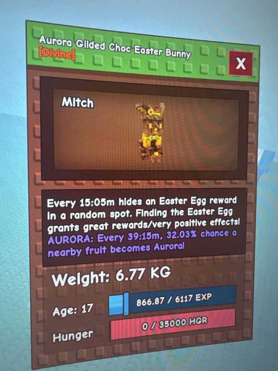 guilded choc easter bunny