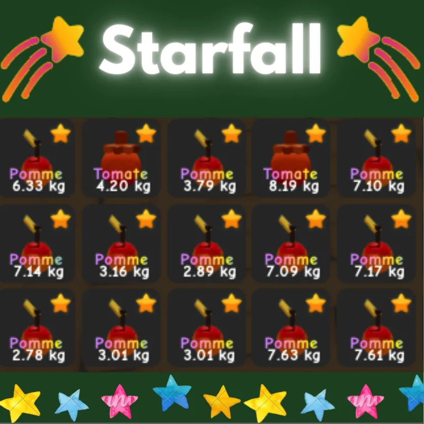 10x Starfall MUTATION FRUIT For DAILY QUEST / Fast Delivery